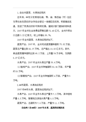 蔬菜果品批发大市场升级改造项目投资立项实施方案